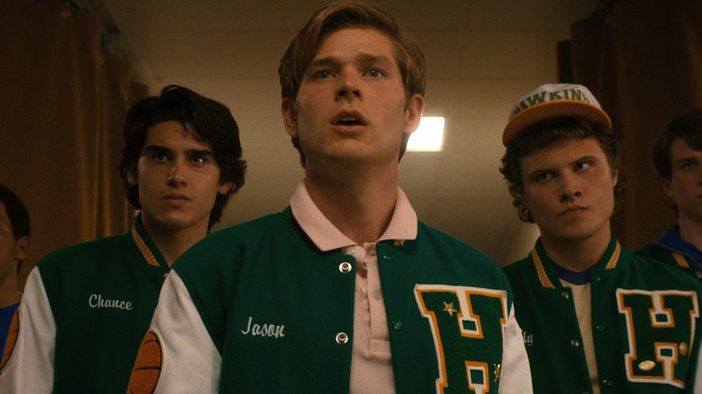 stranger things season 4 vol 1 jason carver wearing letterman jacket