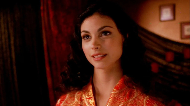 Morena Baccarin orange kimono 