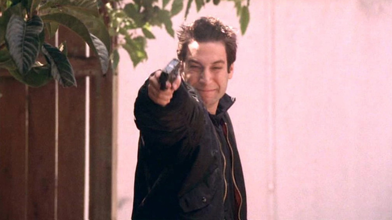 Warren flinching while firing a gun in Buffy the Vampire Slayer