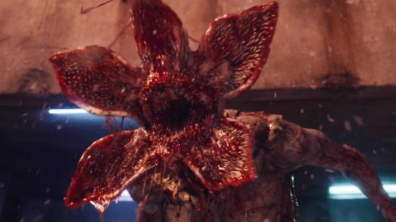 A Demogorgon roars in "Stranger Things".