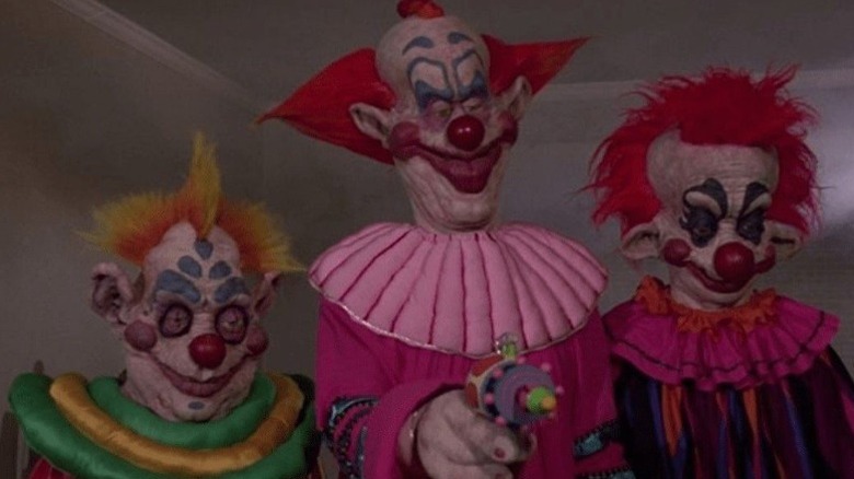 Three killer alien clowns in Killer Klowns from Outer Space