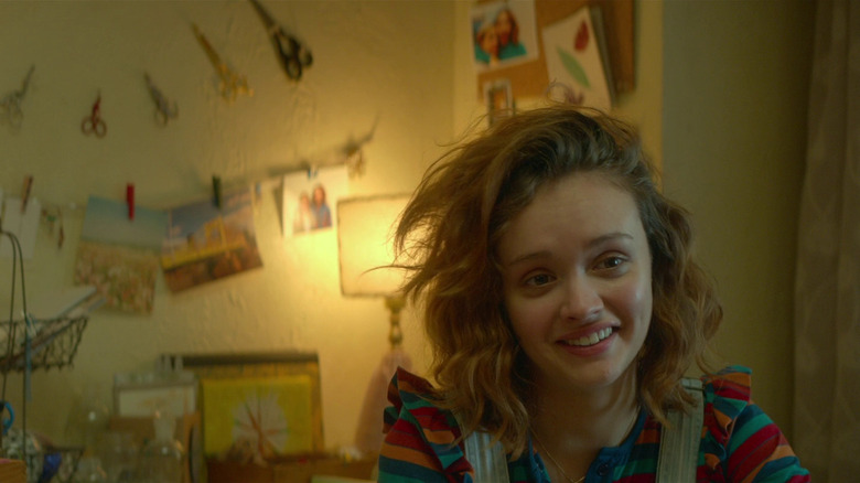 Me and Earl and the Dying Girl's Olivia Cooke smiling in bedroom