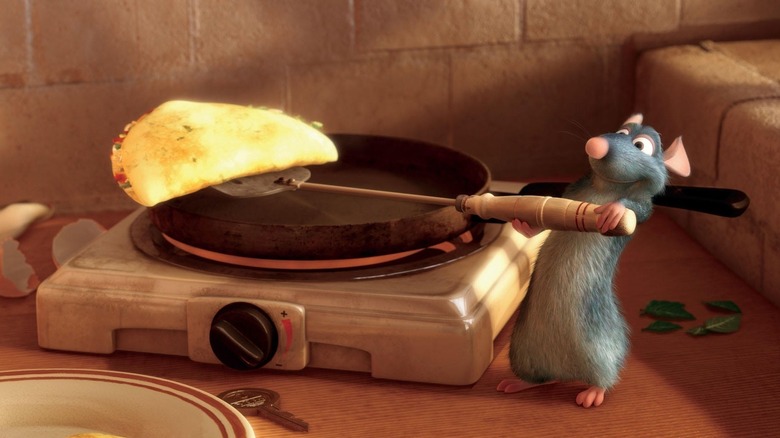 Remy cooks an omelette in Ratatouille