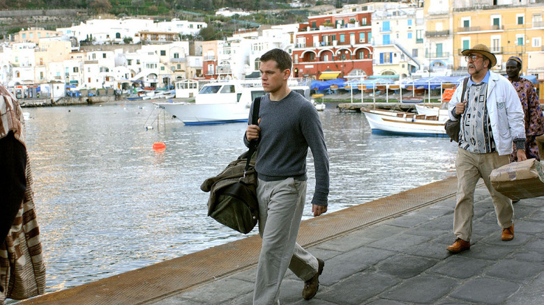 Matt Damon walks by river in The Bourne Supremacy