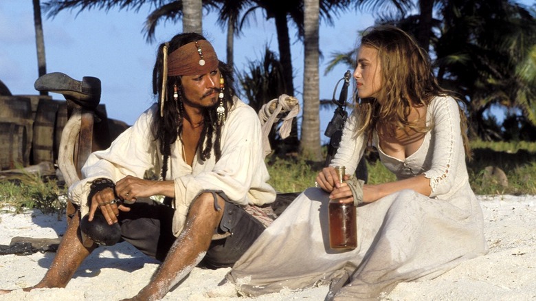 Pirates of the Caribbean: The Curse of the Black Pearl, Jack and Elizabeth