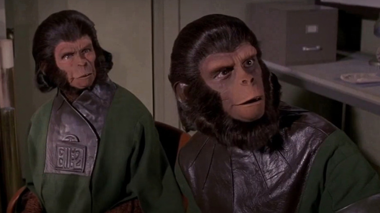 Zira and Cornelius space suits planet of the apes