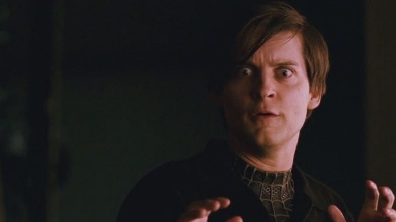 Tobey Maguire as Peter Parker in Spider-Man 3 emo haircut