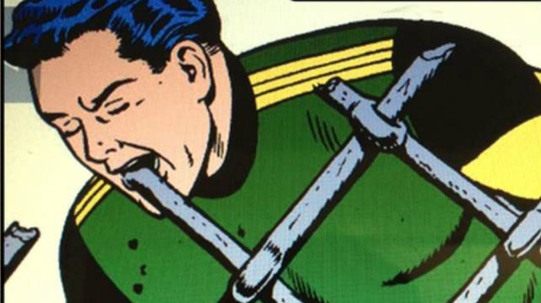 Matter Eater Lad eating a fence