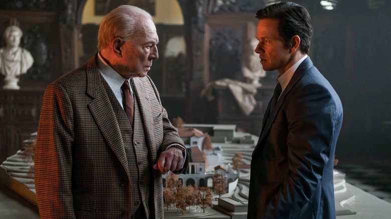 Christopher Plummer and Mark Wahlberg in serious conversation