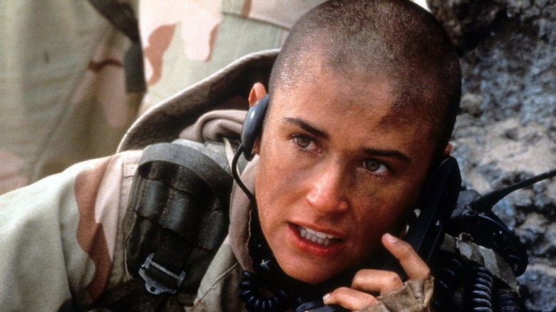 Demi Moore as GI Jane in combat