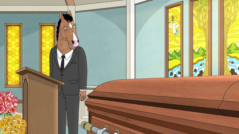 BoJack at funeral