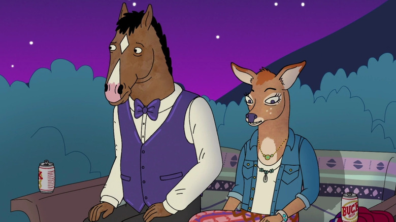 BoJack sitting with Hollyhock