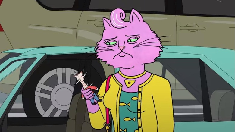 Princess Carolyn outside car