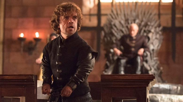 Tyrion at trial gasping Game of Thrones