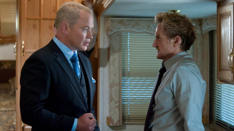 Neal McDonough confronting Jere Burns in Justified