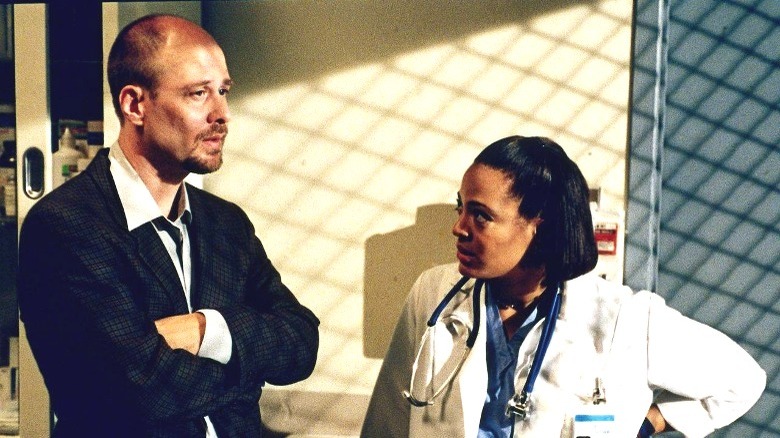 Tim McManus and Dr. Gloria Nathan in discussion