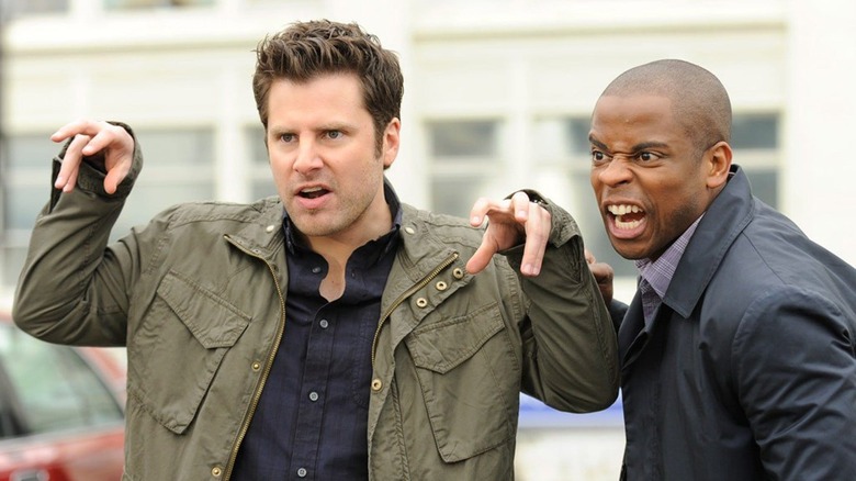 Psych Shawn and Gus make faces