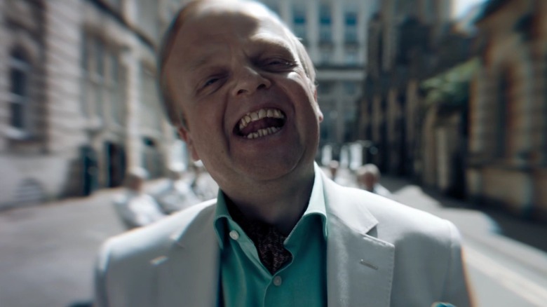 Culverton laughing in street Sherlock