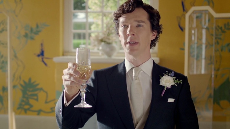 Sherlock wedding champagne toast