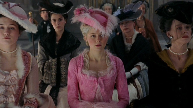 Kirsten Dunst period costume pink