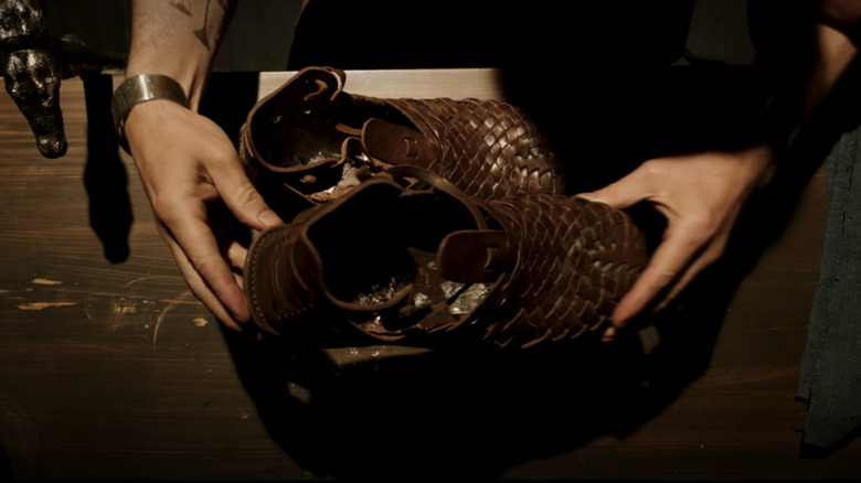 Ethan Hawke's shoe full of glass