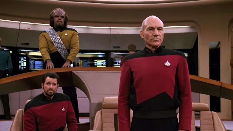 Picard, Riker, and Worf