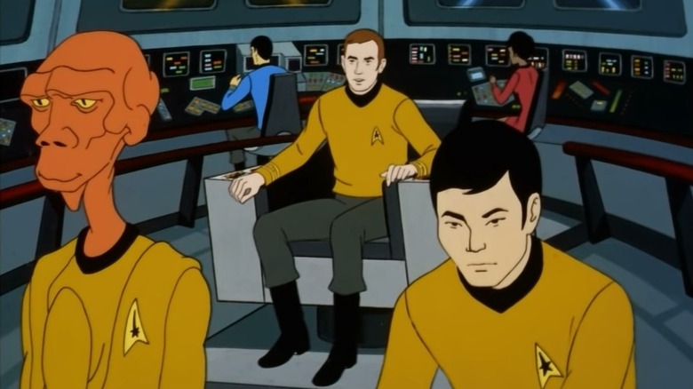 The animated crew of the Enterprise