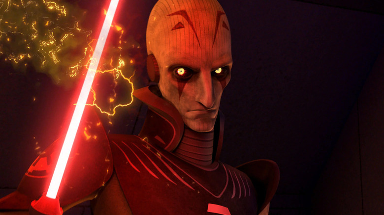 The animated Grand Inquisitor fighting