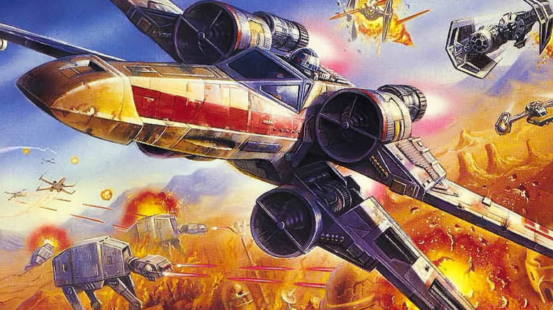 Cover artwork for the Rogue Squadron video game