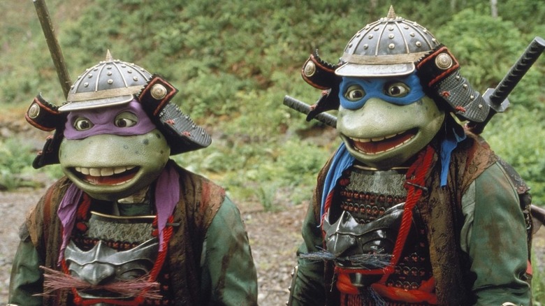 Donatello and Leonardo in samurai outfits