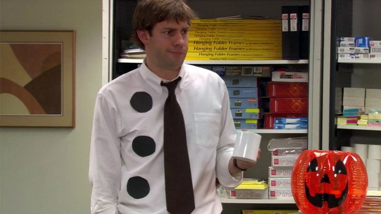 Three hole-punch Jim in the first Halloween episode