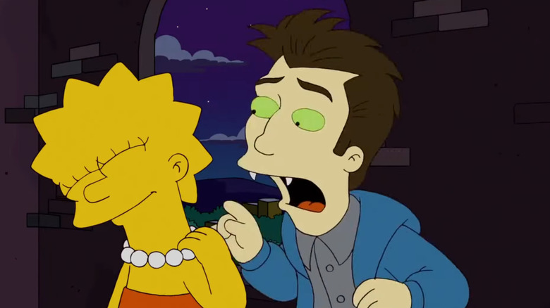 Lisa letting Edmund turn her into a vampire on The Simpsons