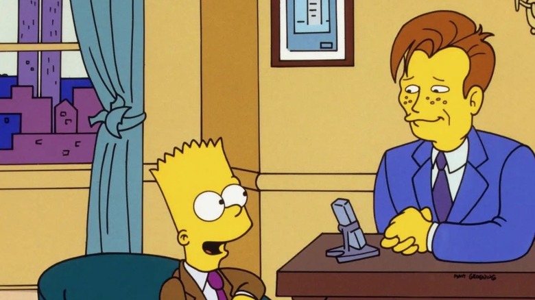 Conan inerviews Bart in The Simpsons