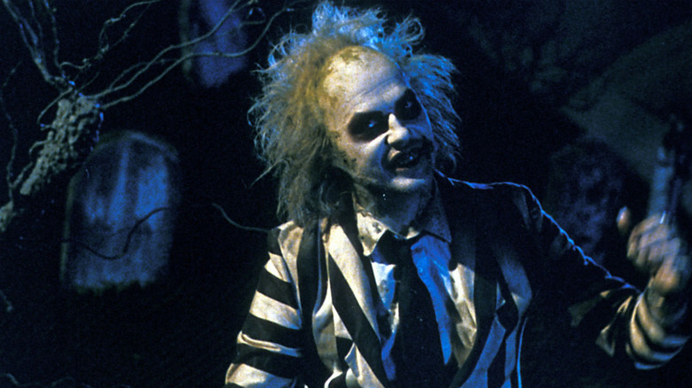 Beetlejuice smiling mischievously