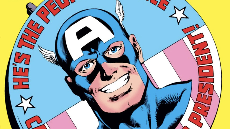 Captain America #250 Captain America for President button