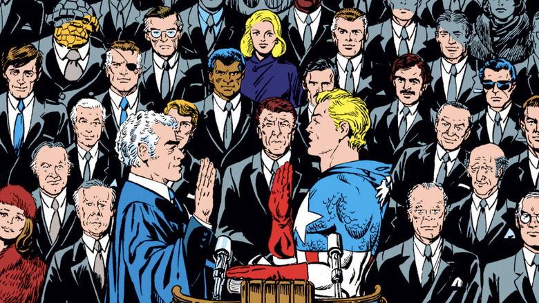 What If...? #26 cover President Captain America being sworn in