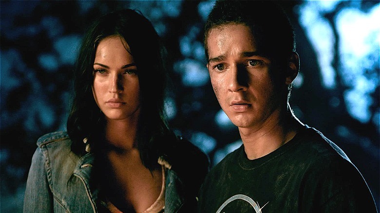 Shia LaBeouf and Megan Fox stare in Transformers