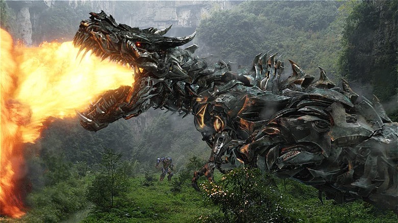 Grimlock breaths fire