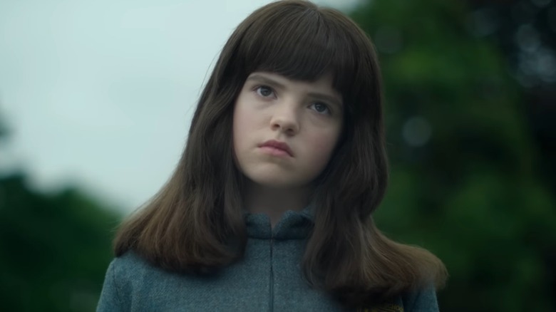 Scarlett Leigh Fawcett's Hannah glares menacingly in The Midwich Cuckoos