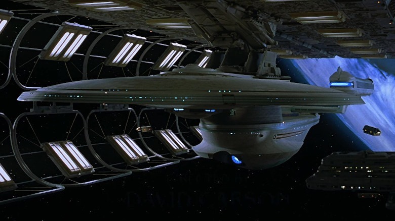 The starship USS Enterprise NCC-1701-B docked Star Trek Generations