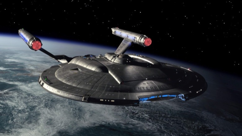 The starship Enterprise NX-01 as depicted in the 