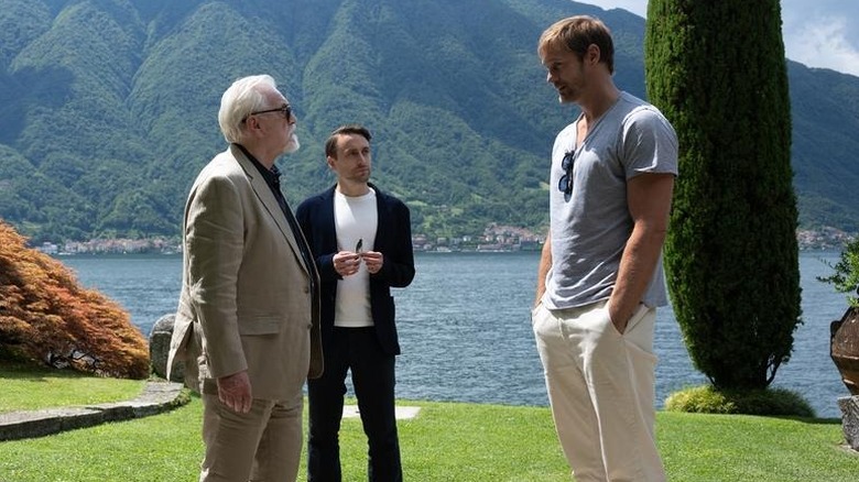 Brian Cox, Kieran Culkin, and Alexander Skarsgård in Succession