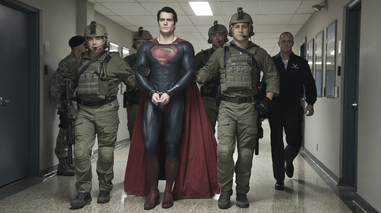 Superman peacefully surrenders in Man of Steel