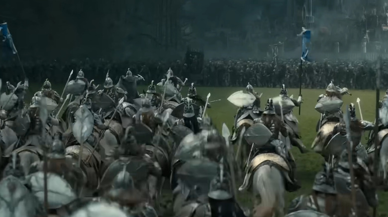 Elven cavalry charge Orcs