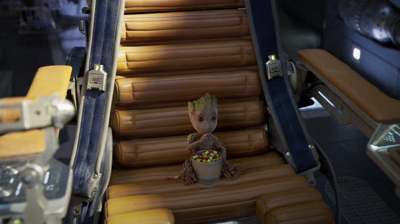 Baby Groot eating