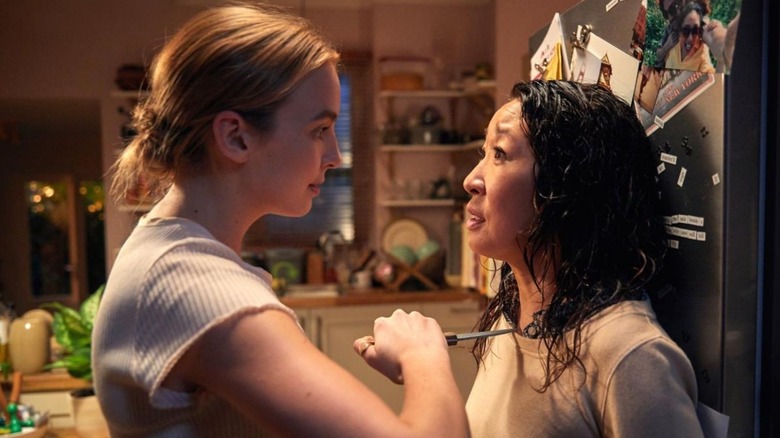 Sandra Oh and Jodie Comer in Killing Eve