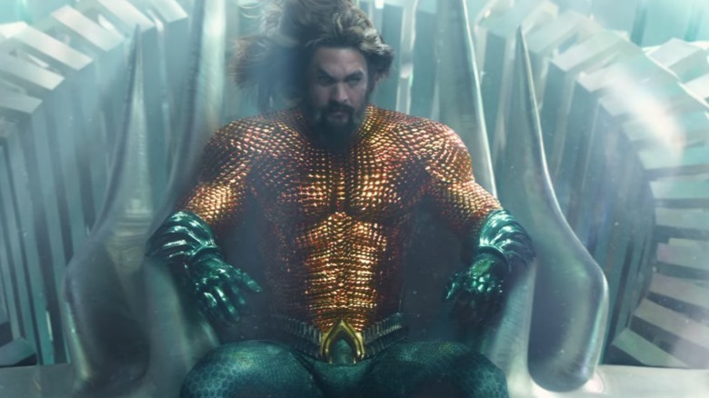 Aquaman on underwater throne