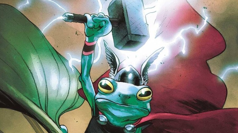 Throg wielding Frogjolnir