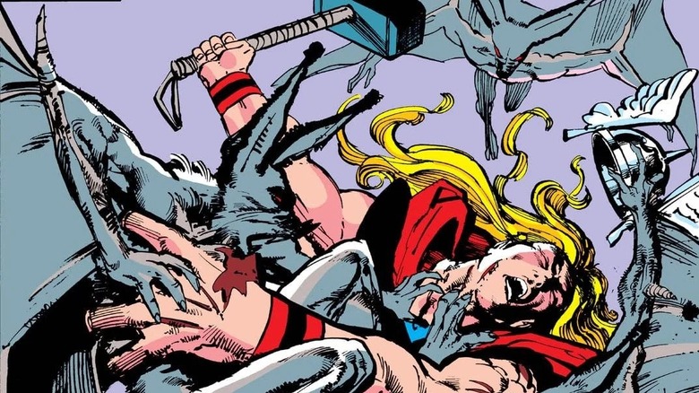 Thor fighting vampires