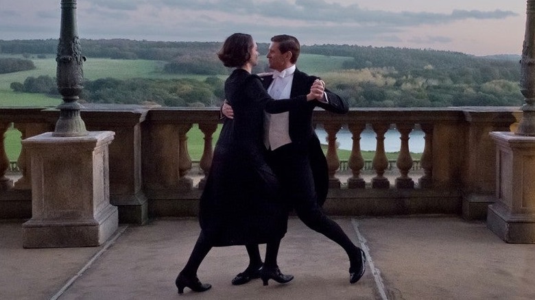 Tuppence Middleton and Allen Leech dancing in Downton Abbey 